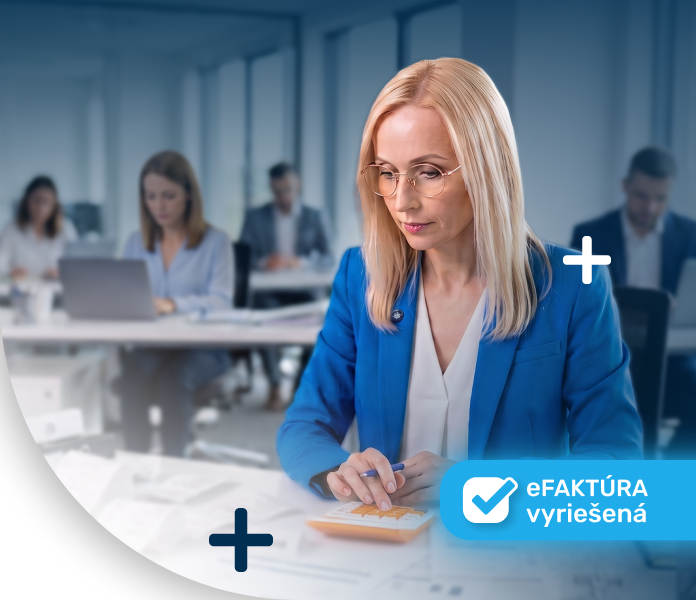 Účtovníčka pri práci, eFaktúra vyriešená